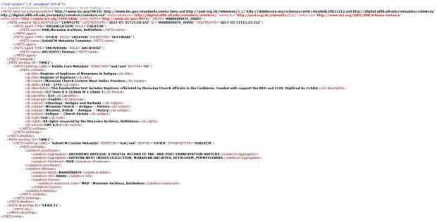 Descriptive Metadata Sample